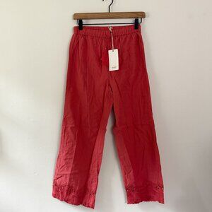 dylan // pink soft pants with eyelet detail NWT XS